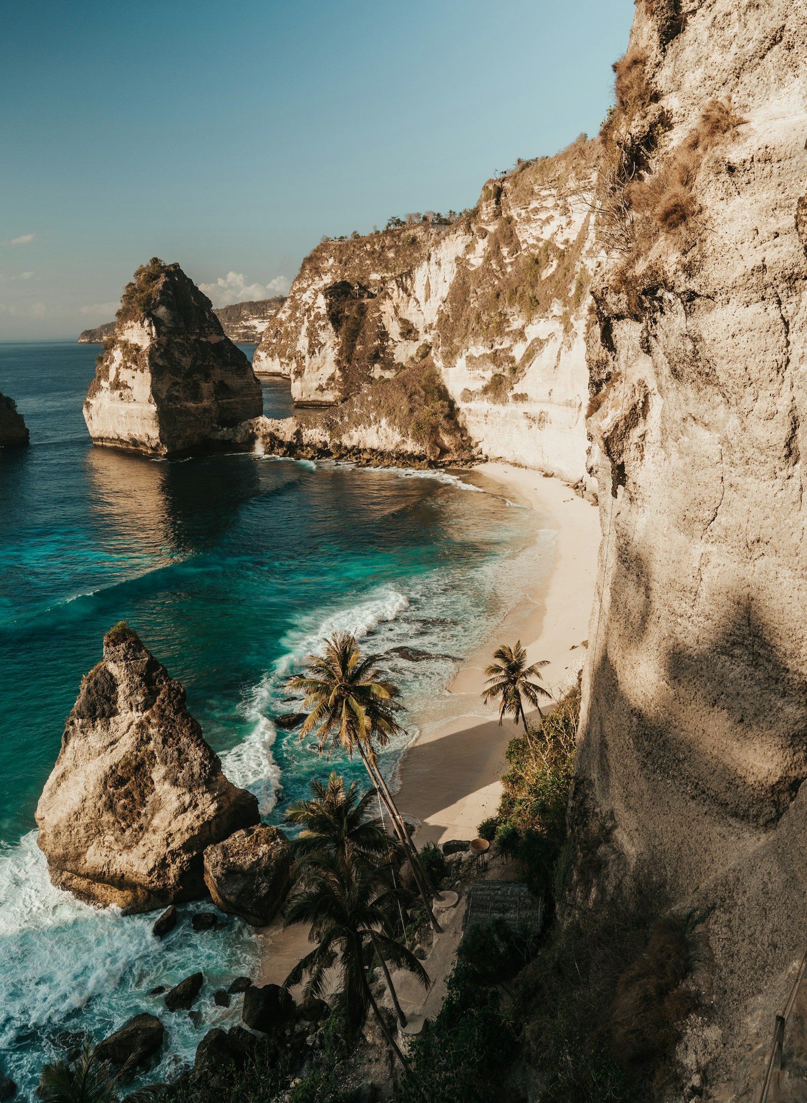 Dramatic island coastline in Bali